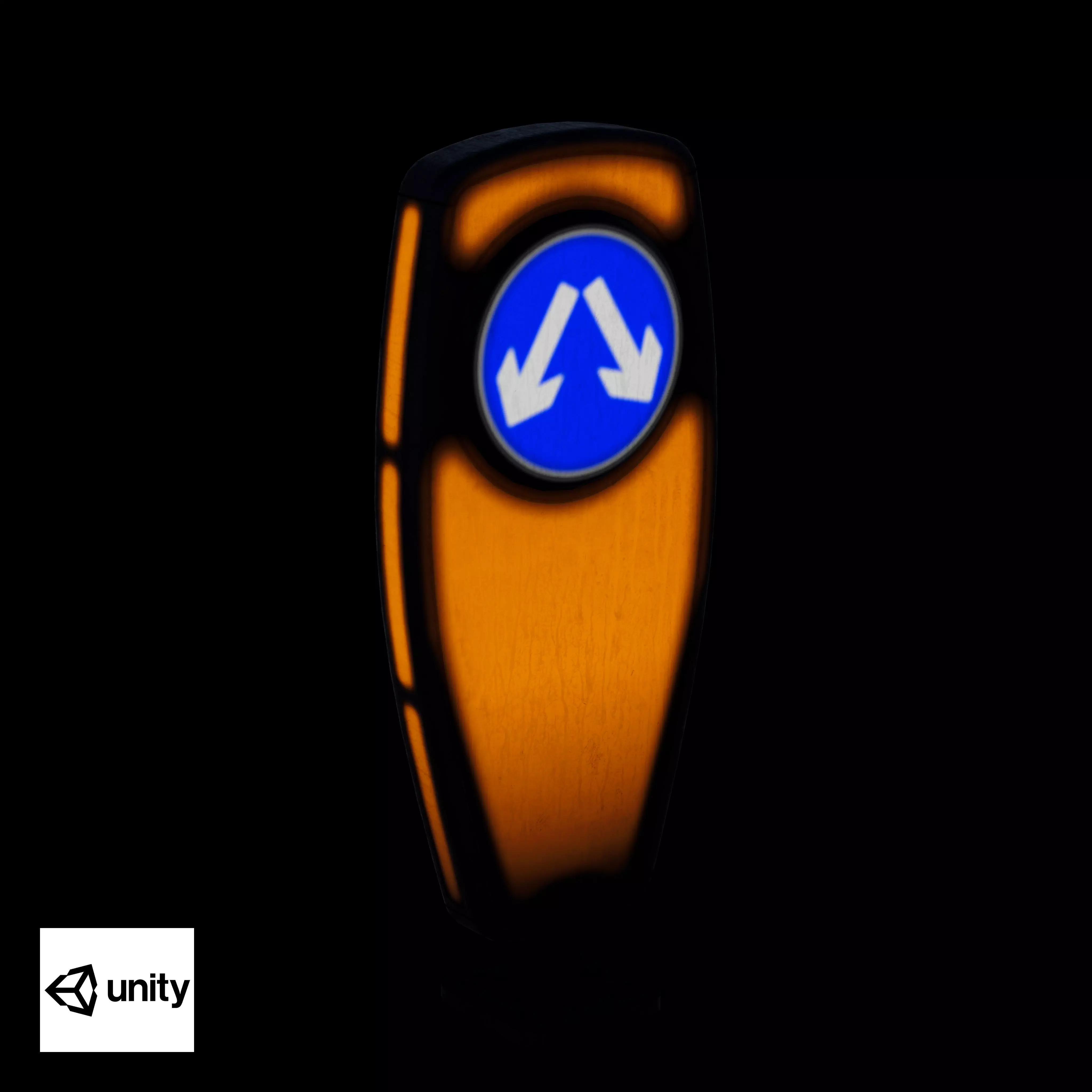 Traffic Bollard Island C Low-poly 3D model_16