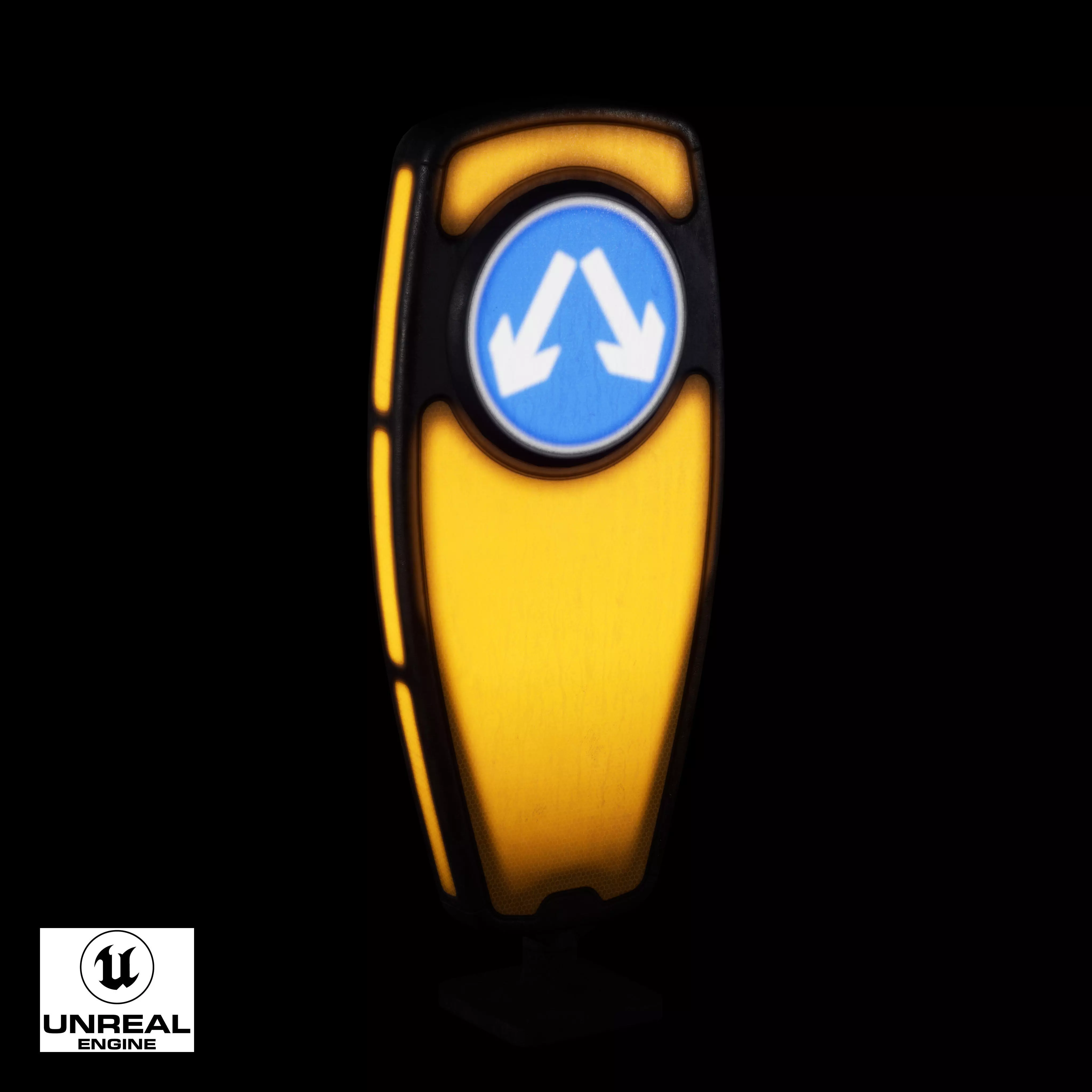 Traffic Bollard Island C Low-poly 3D model_14