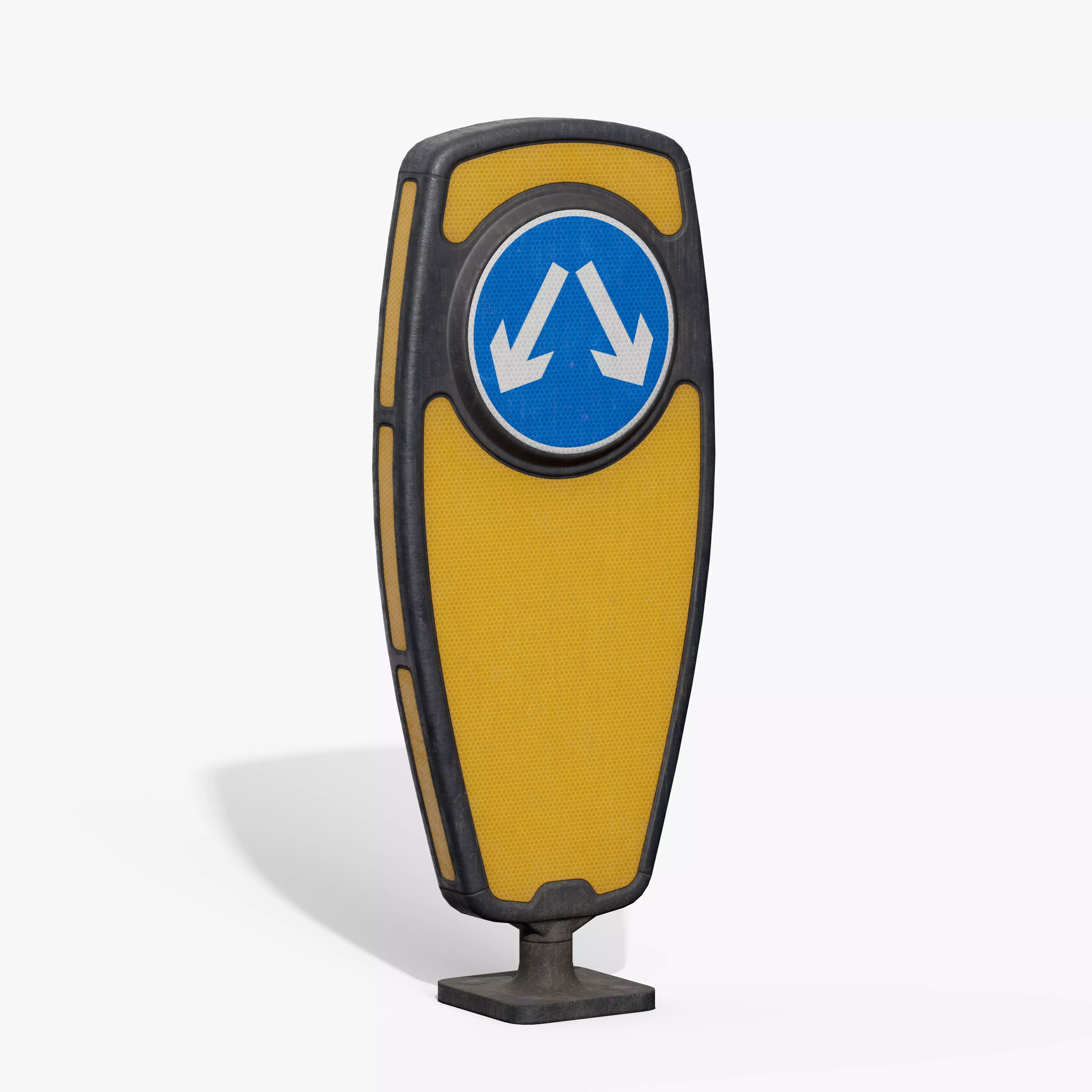 Traffic Bollard Island C Low-poly 3D model_3