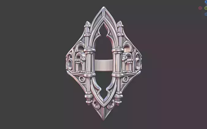 gothic cathedral ring church ring