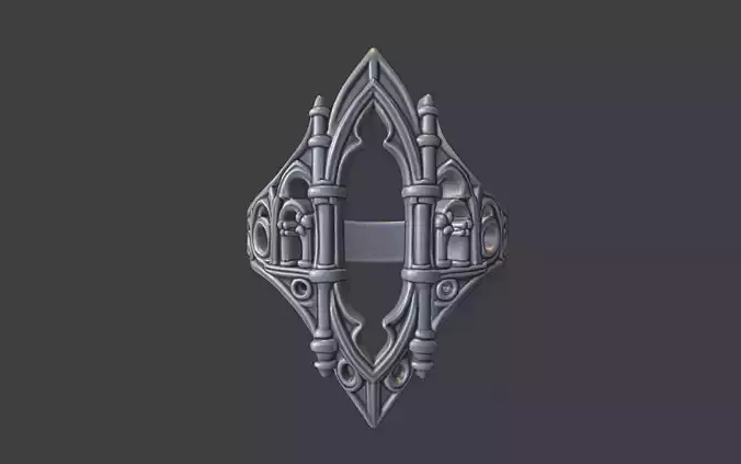 gothic cathedral ring church ring
