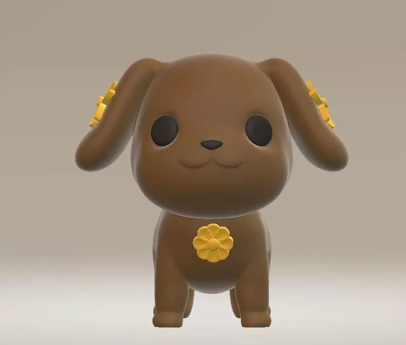 cute puppy toy 3d printable model Free 3D print model
