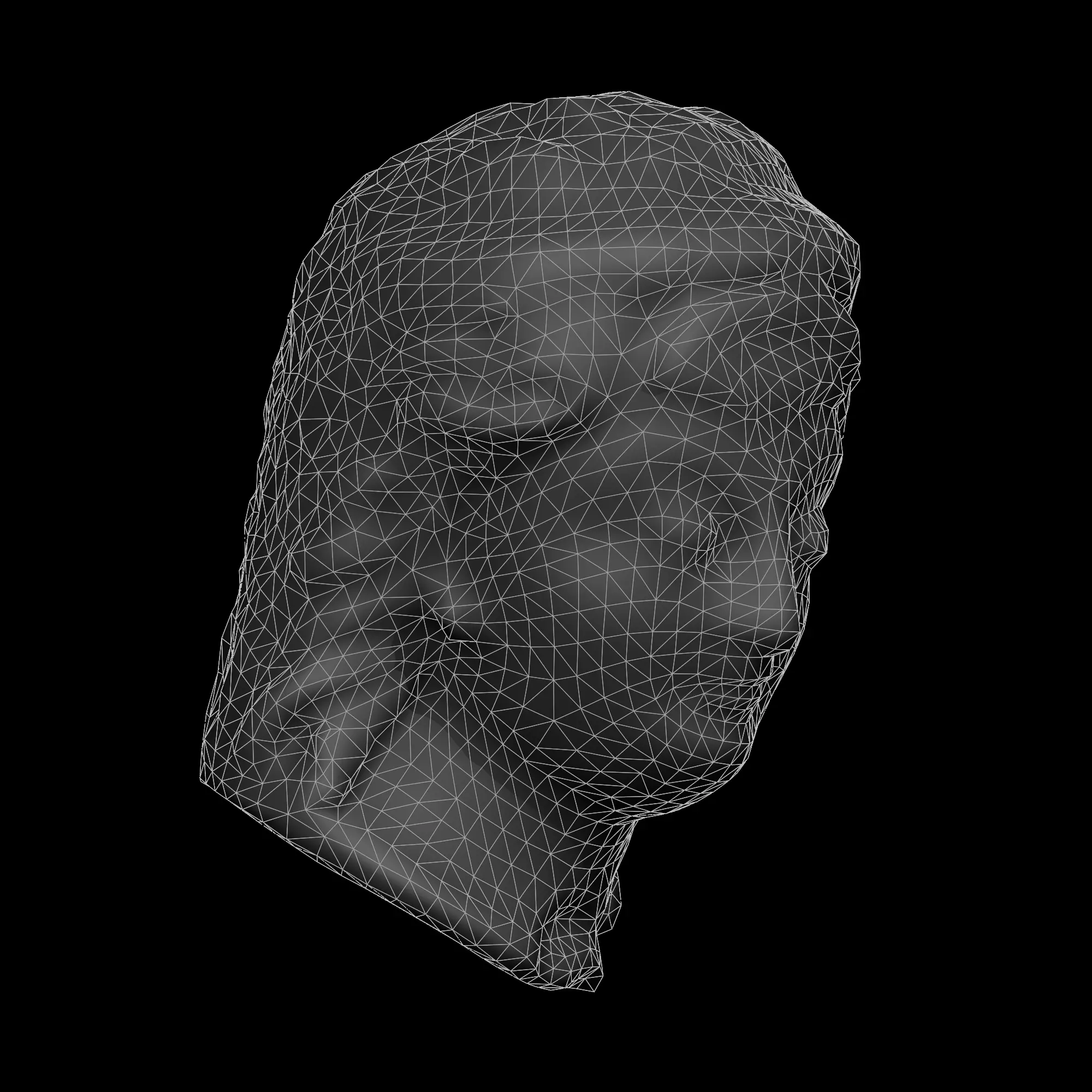 Head Of Buddha HEAD05 Low-poly 3D model_13