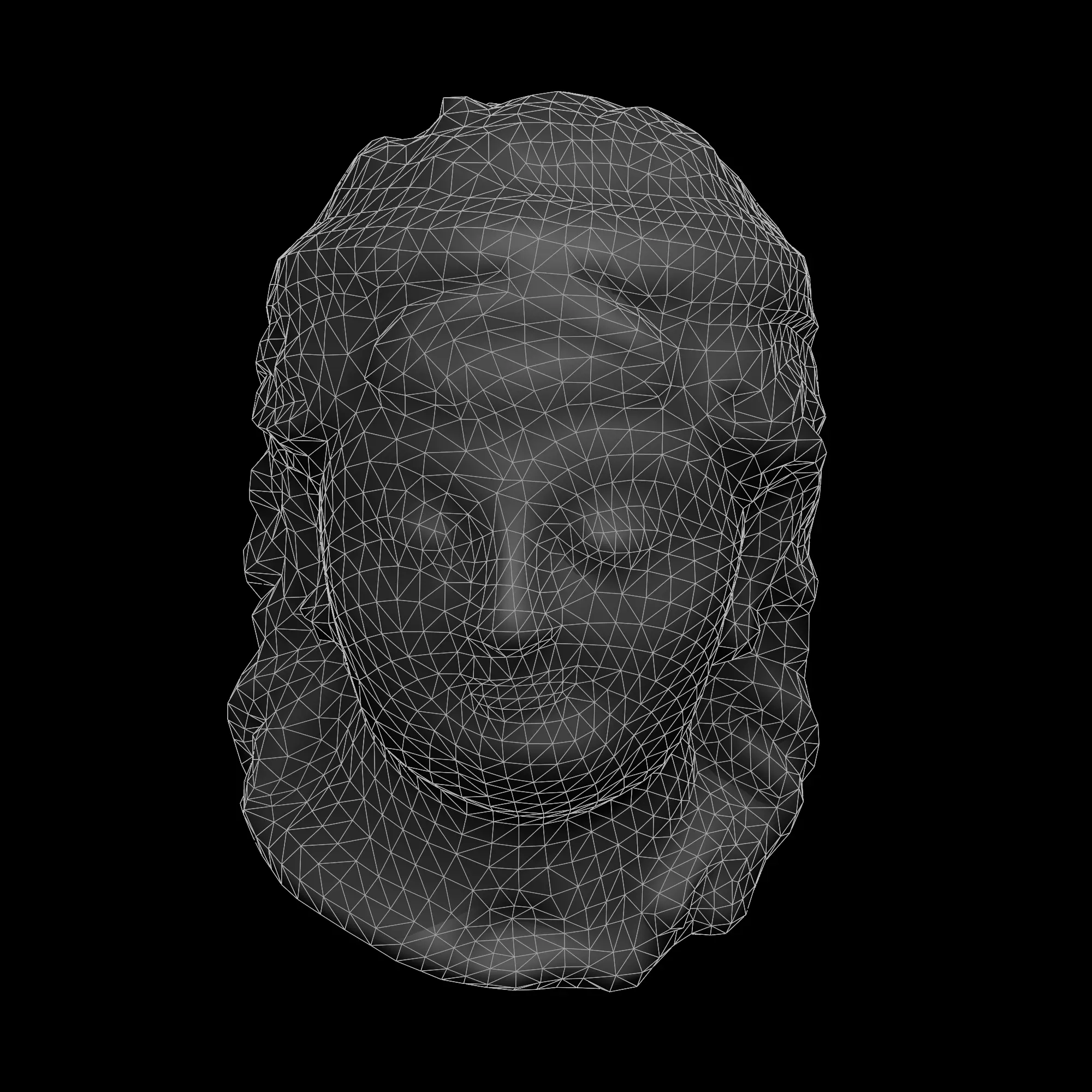 Head Of Buddha HEAD05 Low-poly 3D model_11