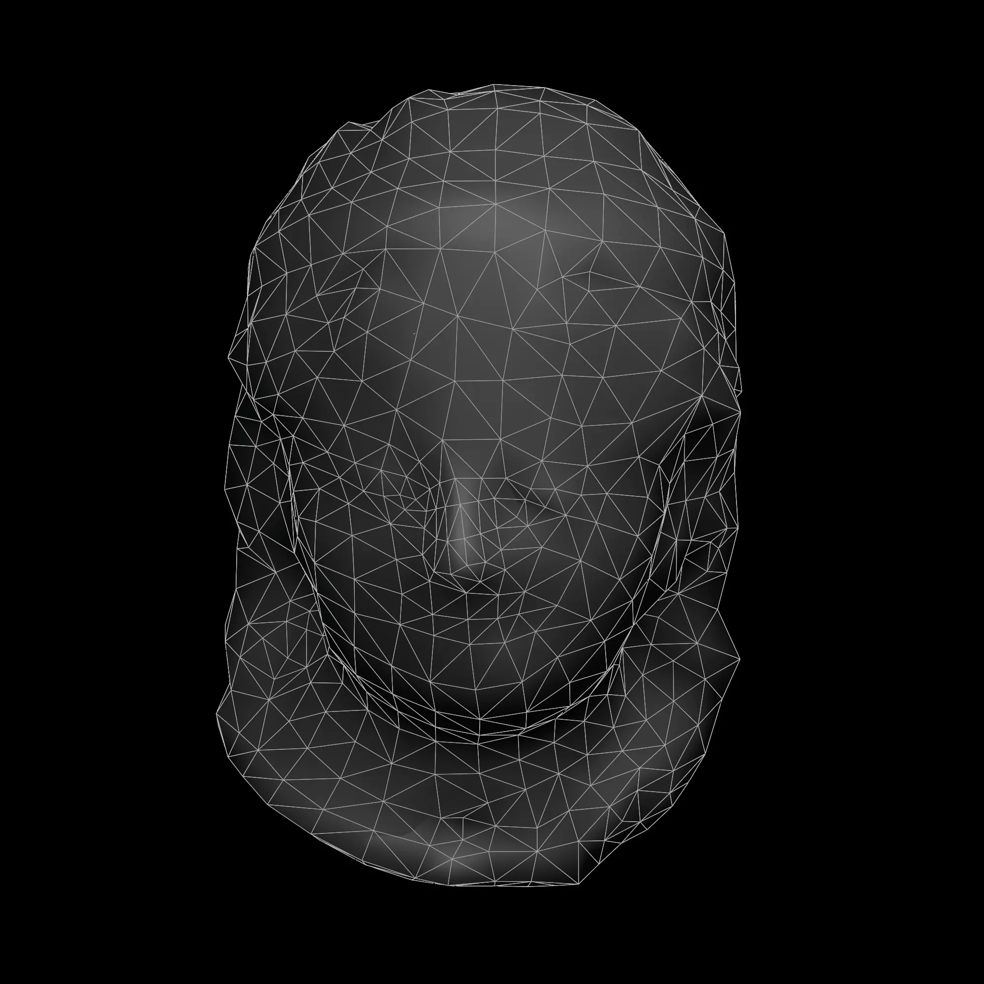 Head Of Buddha HEAD05 Low-poly 3D model_12