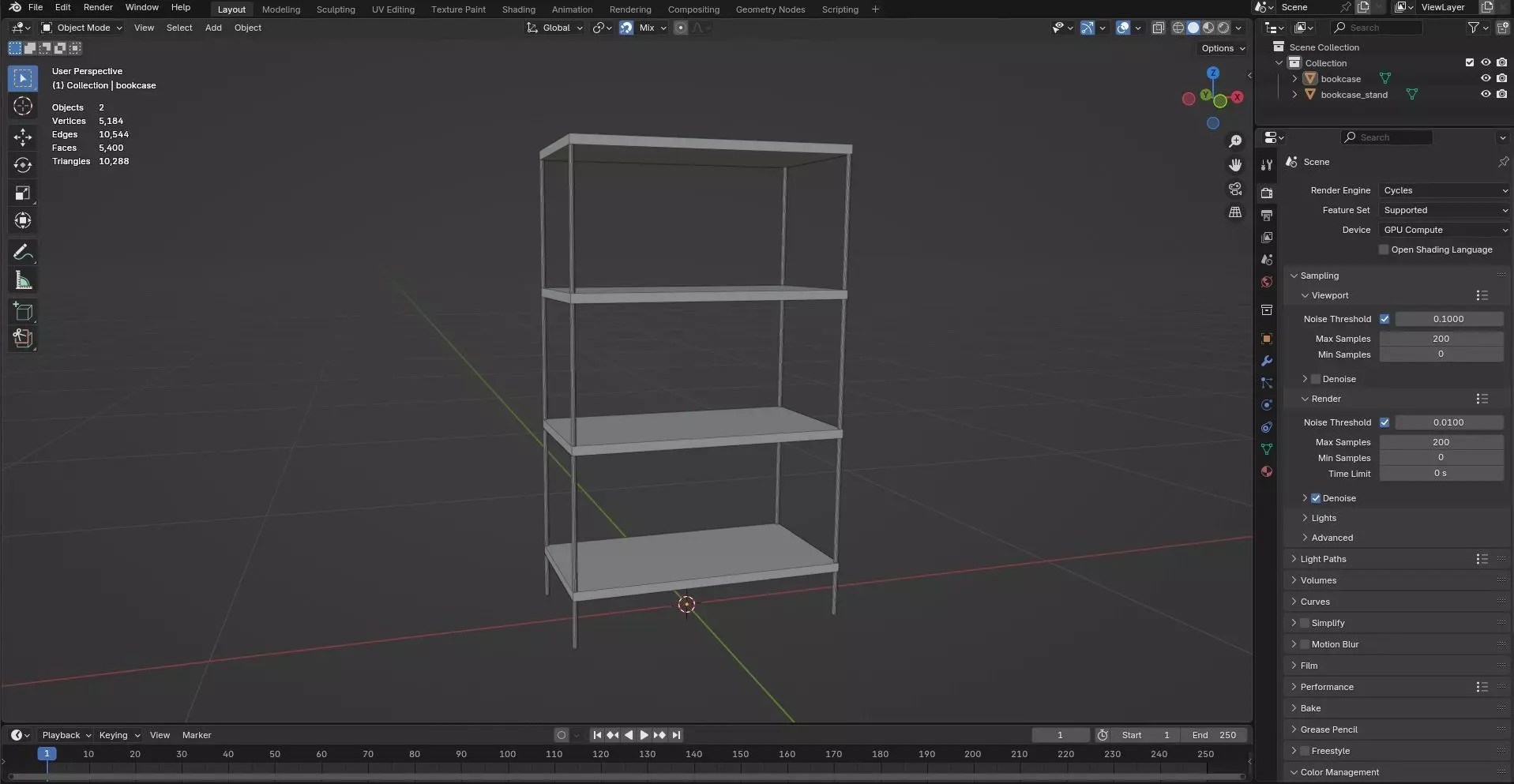 Bookcase CG23 3D model_7