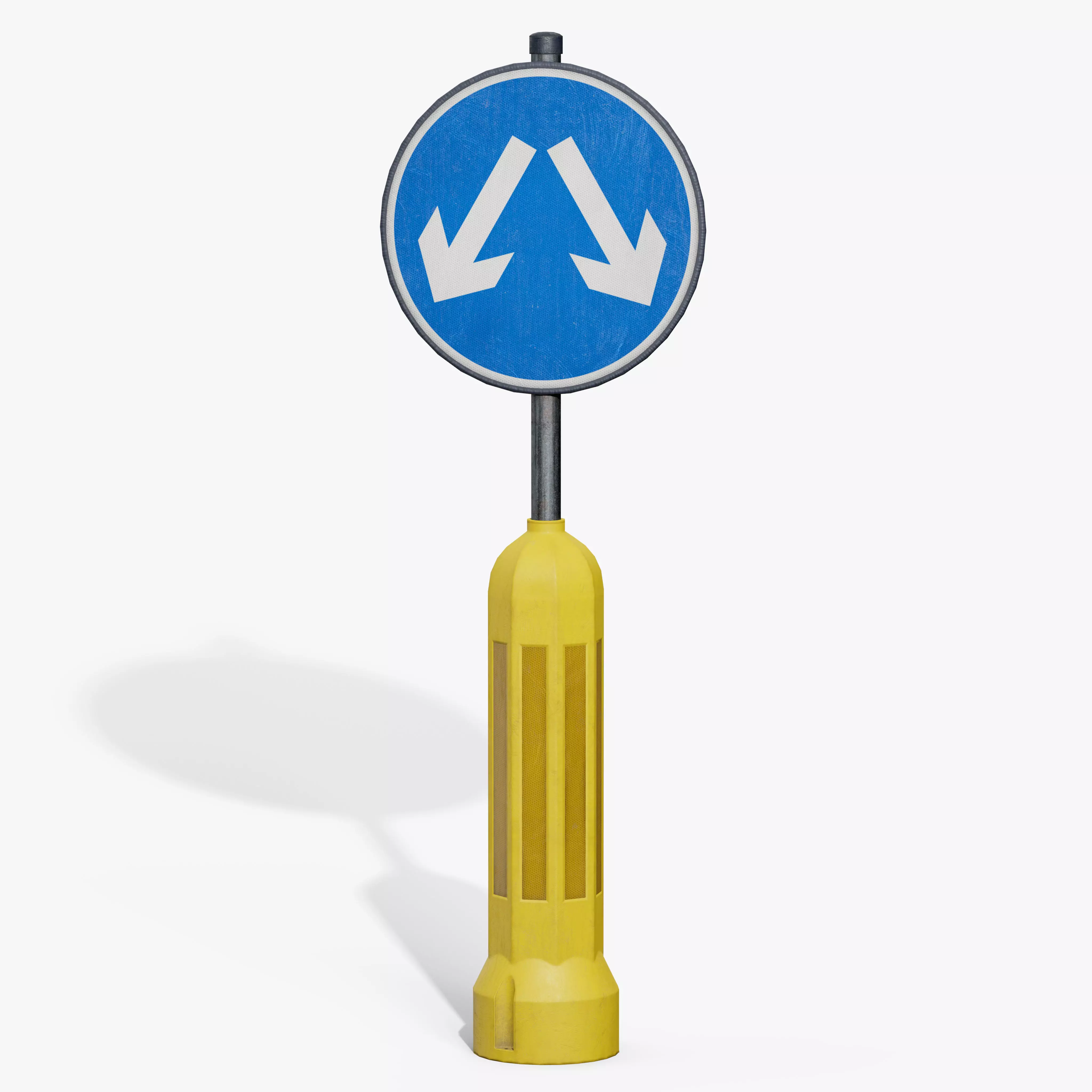 Traffic Bollard Island E Low-poly 3D model_9