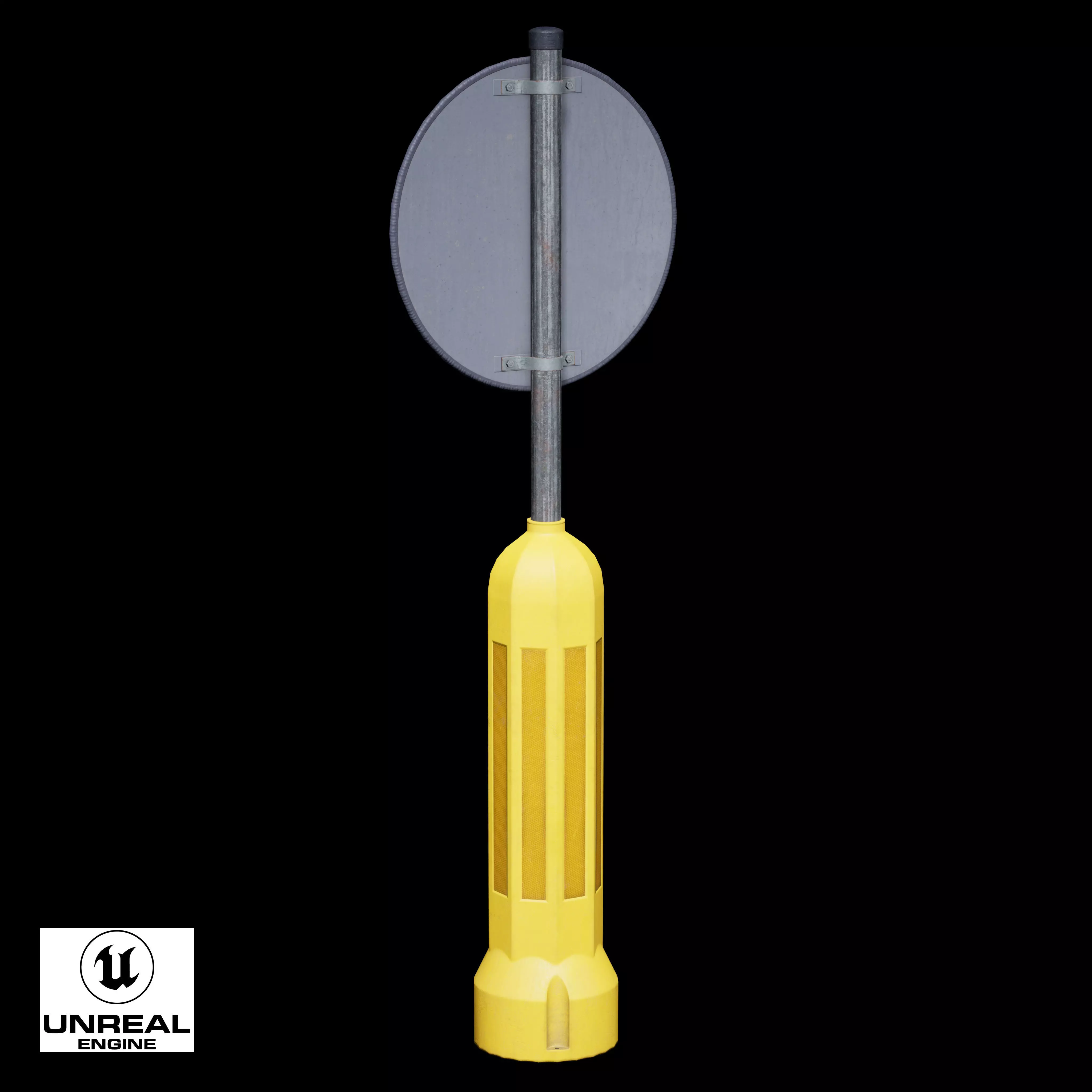 Traffic Bollard Island E Low-poly 3D model_13