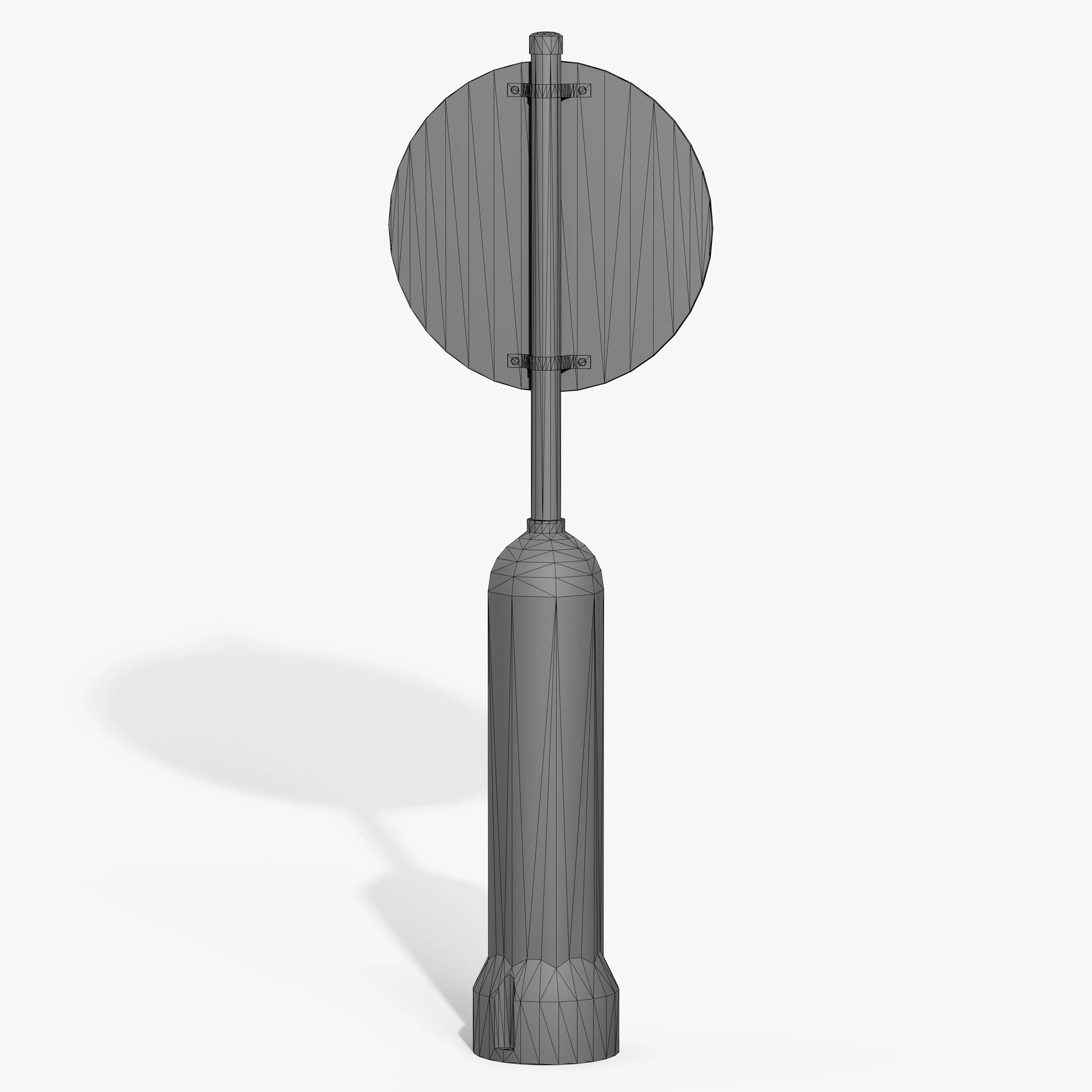 Traffic Bollard Island E Low-poly 3D model_11