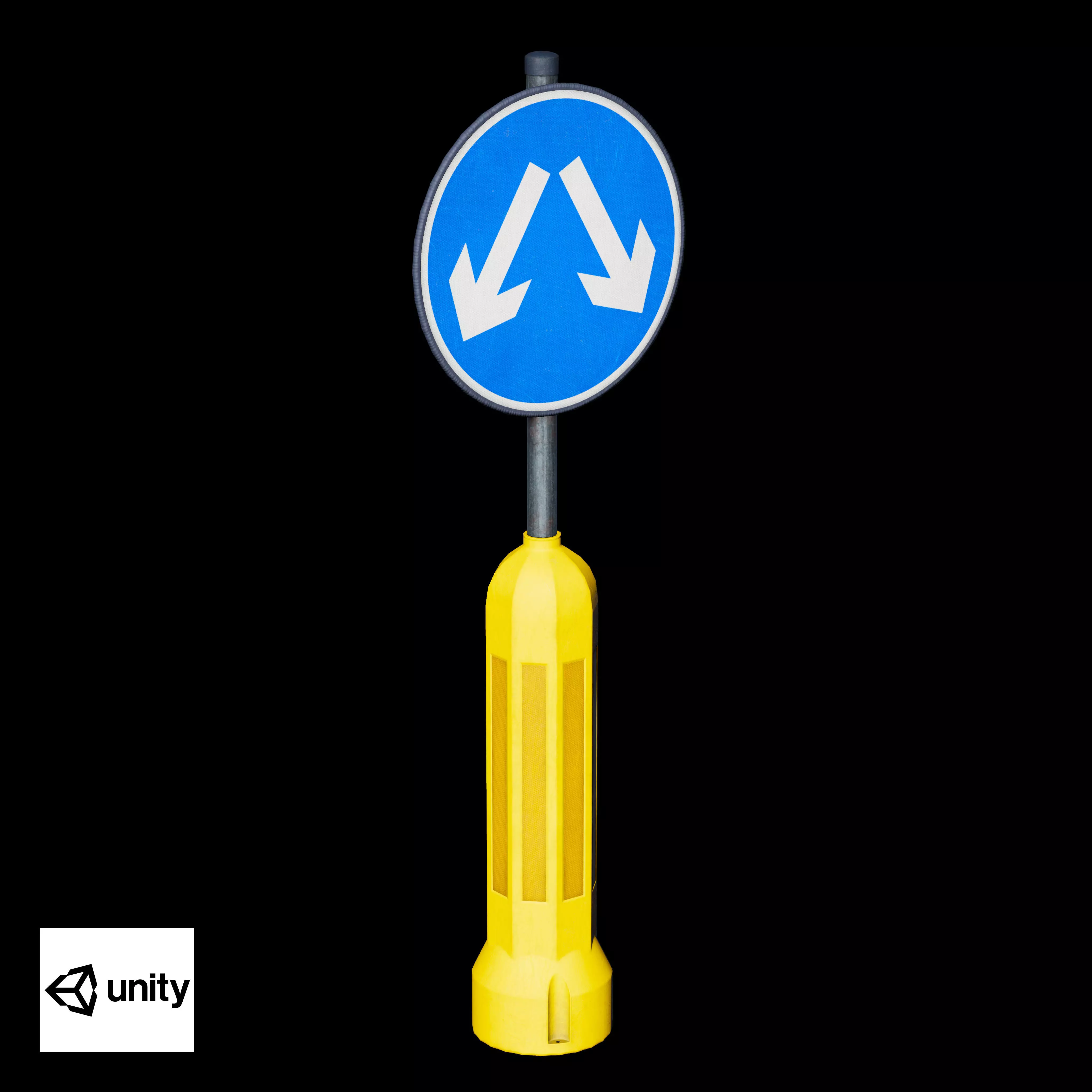 Traffic Bollard Island E Low-poly 3D model_14