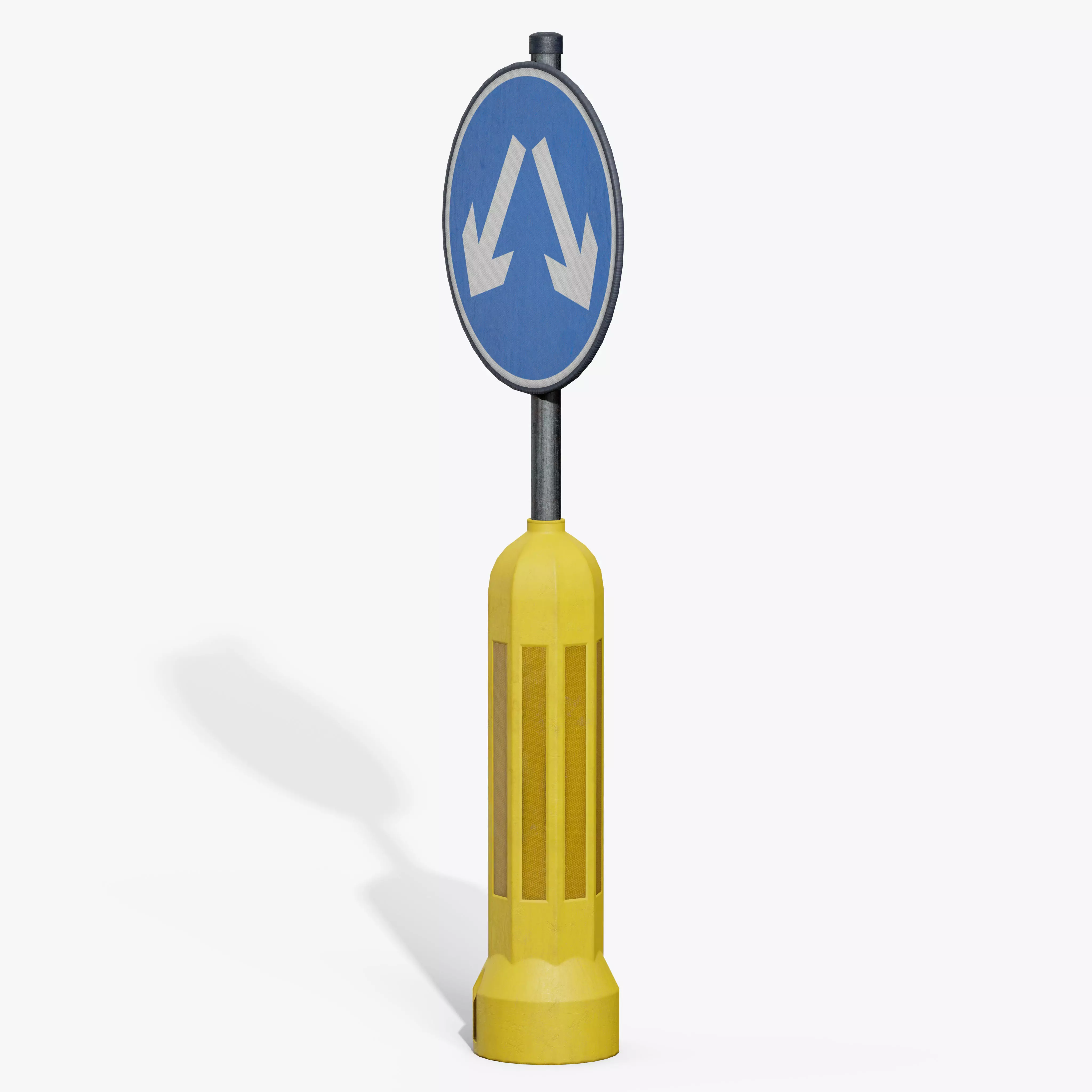 Traffic Bollard Island E Low-poly 3D model_8