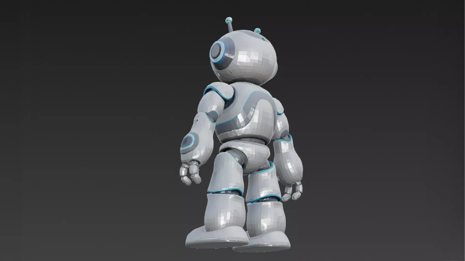 Humanoid Robots Pack Sci-Fi Futuristic 3D Models Low-poly 3D model_5