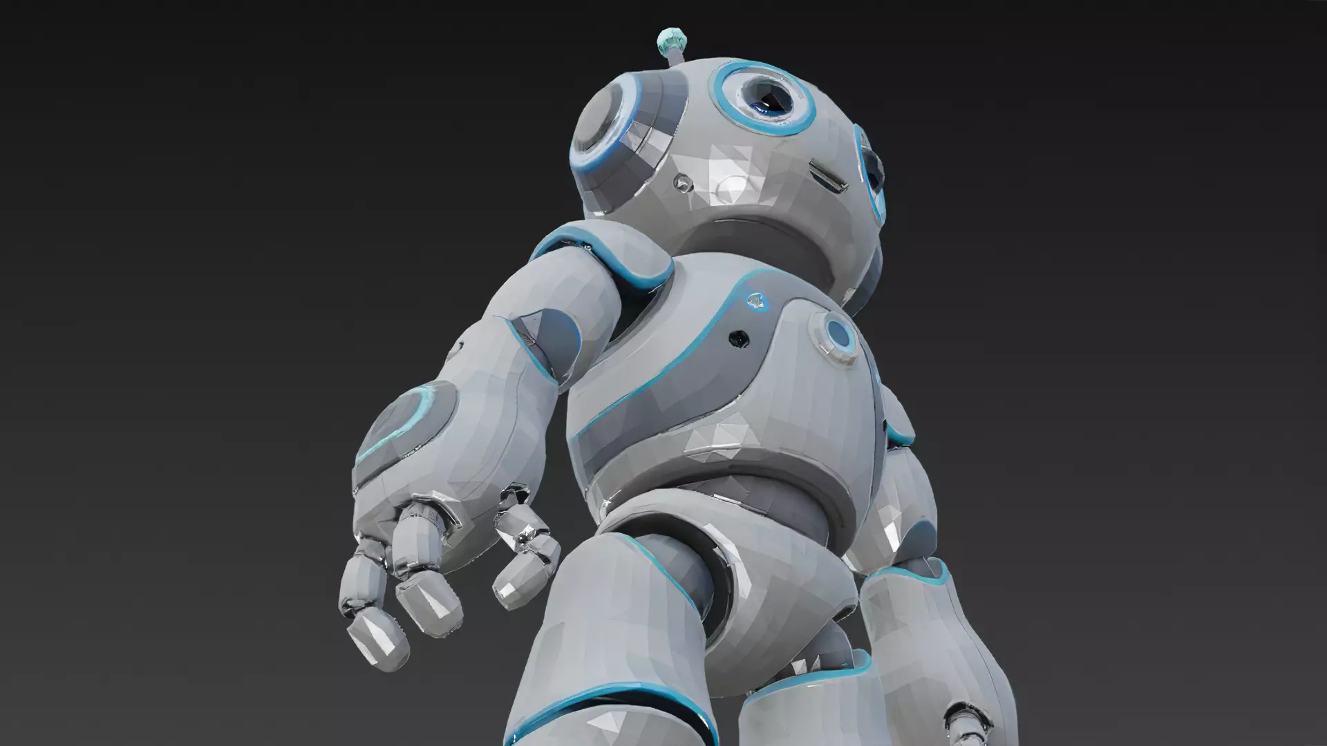 Humanoid Robots Pack Sci-Fi Futuristic 3D Models Low-poly 3D model_7