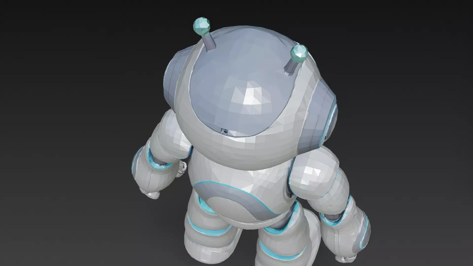 Humanoid Robots Pack Sci-Fi Futuristic 3D Models Low-poly 3D model_8