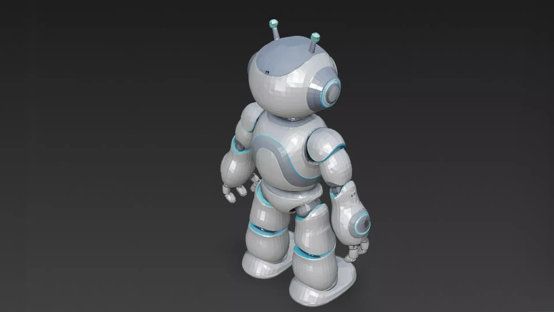 Humanoid Robots Pack Sci-Fi Futuristic 3D Models Low-poly 3D model_4