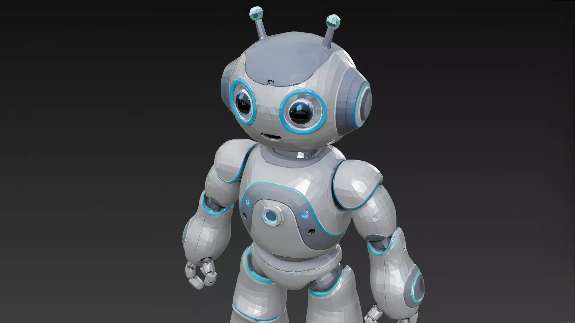 Humanoid Robots Pack Sci-Fi Futuristic 3D Models Low-poly 3D model_6