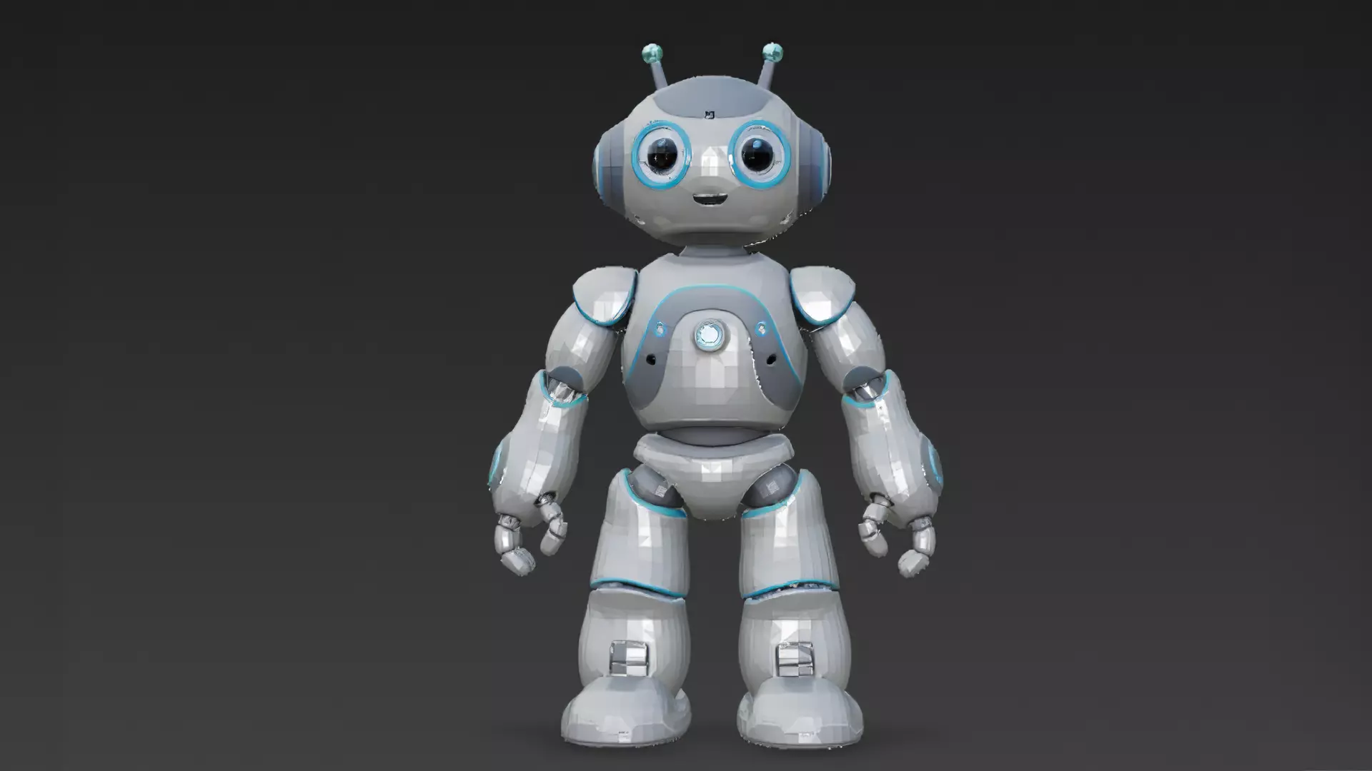 Humanoid Robots Pack Sci-Fi Futuristic 3D Models Low-poly 3D model_2