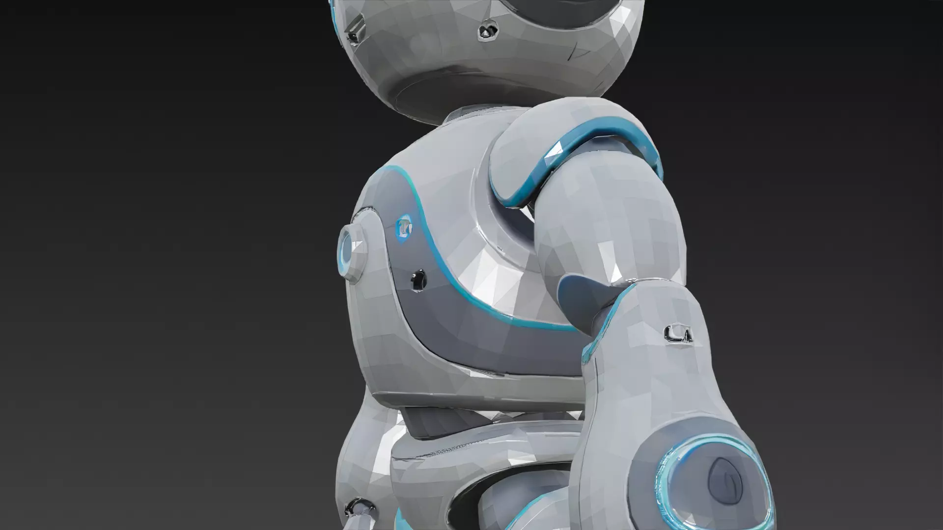 Humanoid Robots Pack Sci-Fi Futuristic 3D Models Low-poly 3D model_9