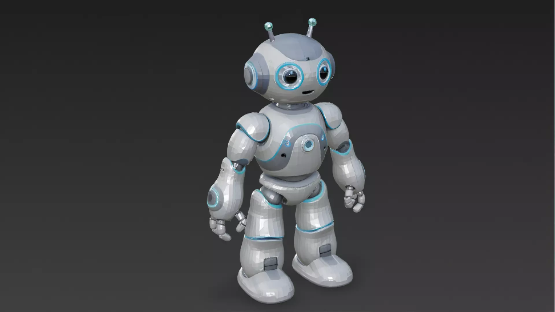 Humanoid Robots Pack Sci-Fi Futuristic 3D Models Low-poly 3D model_10