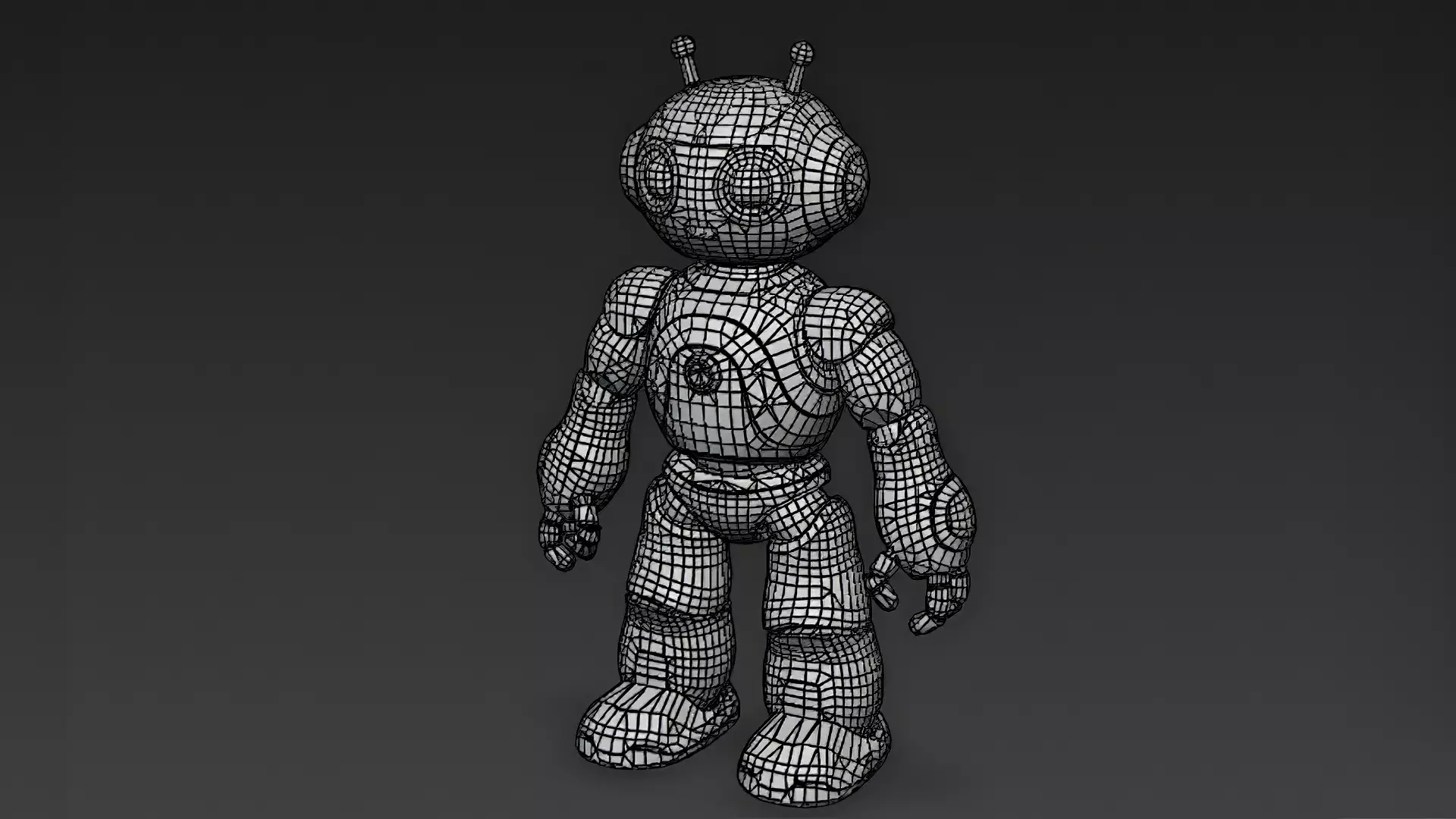 Humanoid Robots Pack Sci-Fi Futuristic 3D Models Low-poly 3D model_12