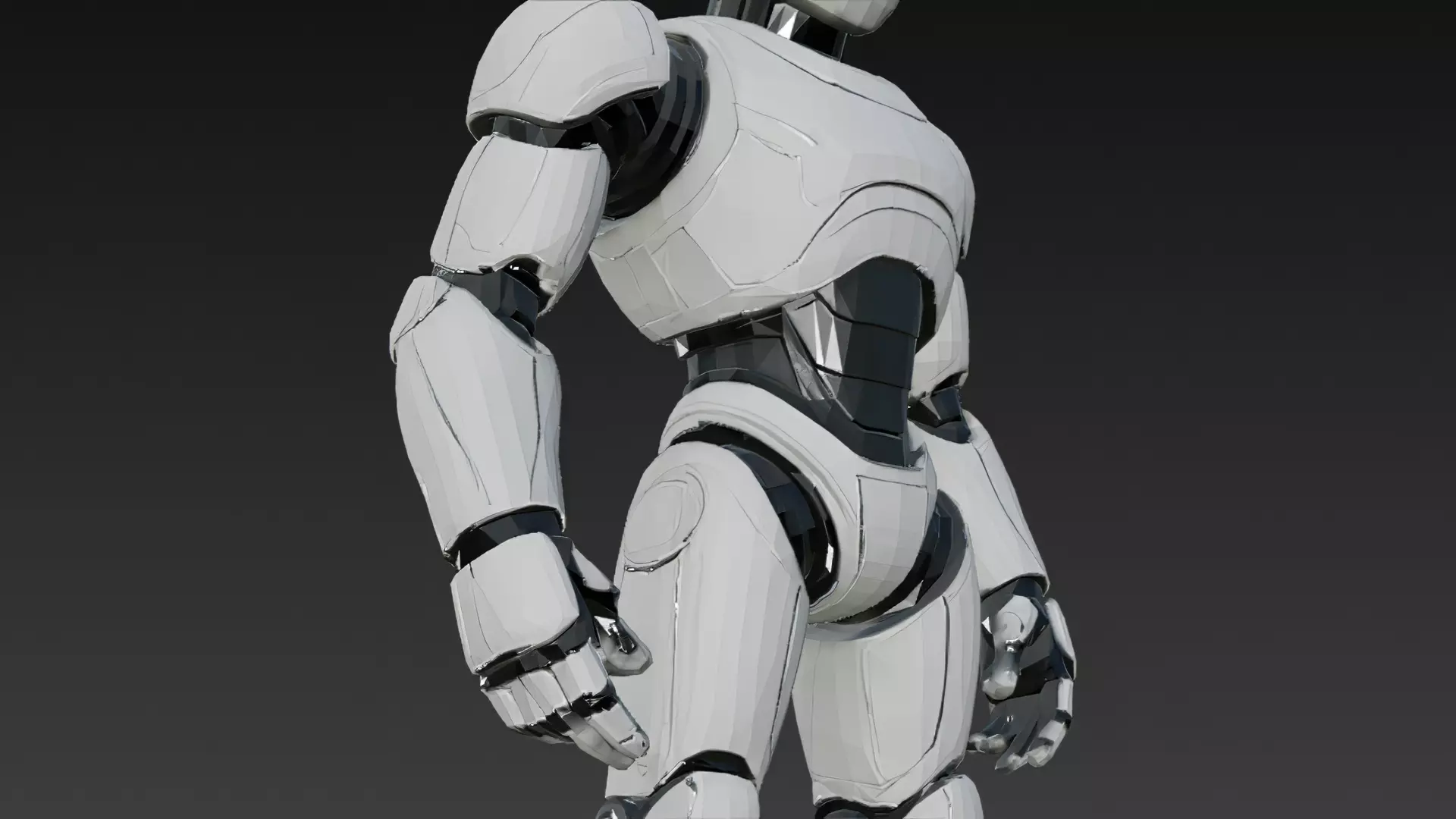 Humanoid Robots Pack Sci-Fi Futuristic 3D Models Low-poly 3D model_21