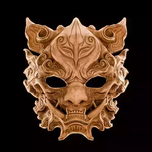 Ancient Wooden Ritual Mask MASK01