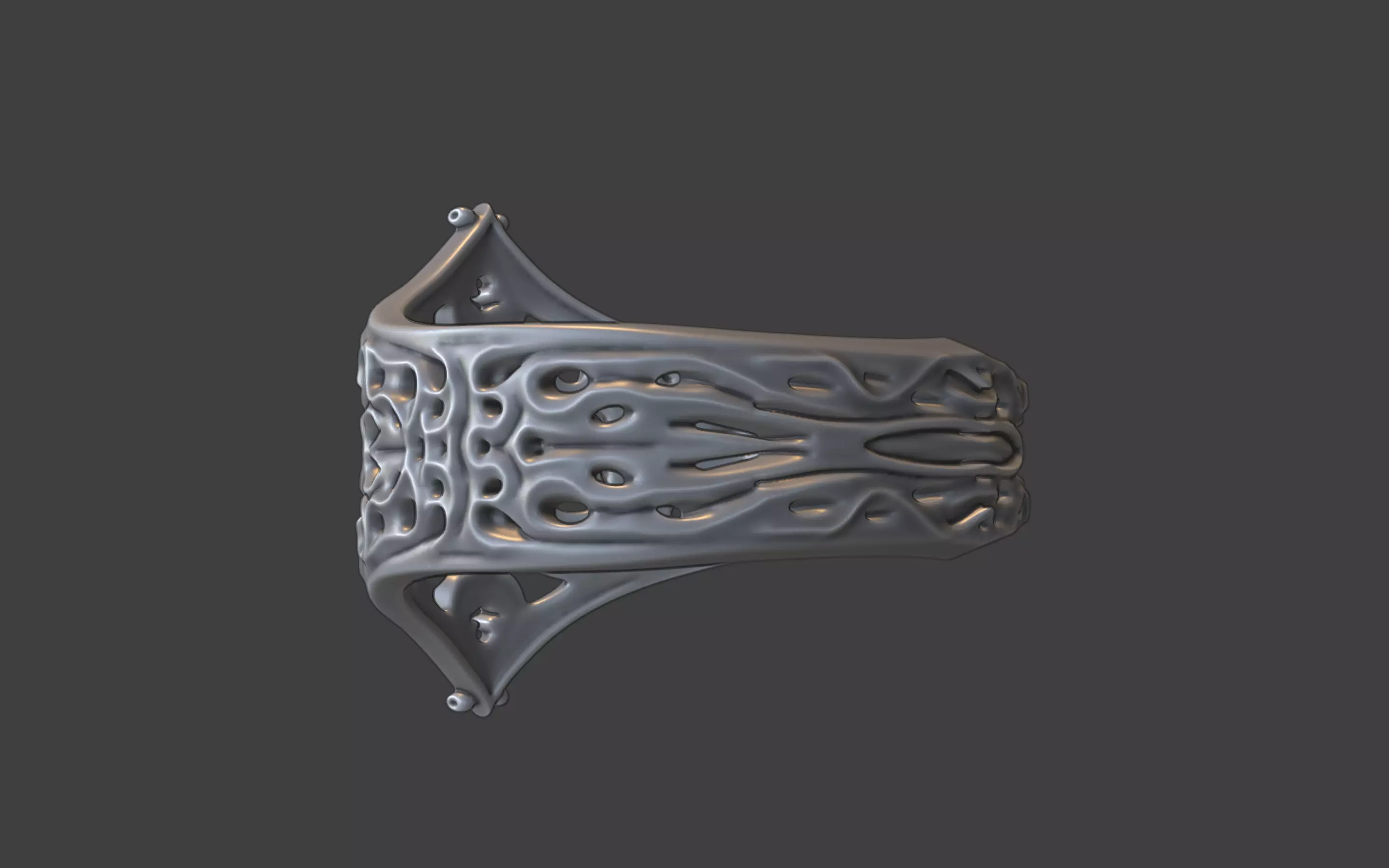 gothic style ornate ring 3D print model_8
