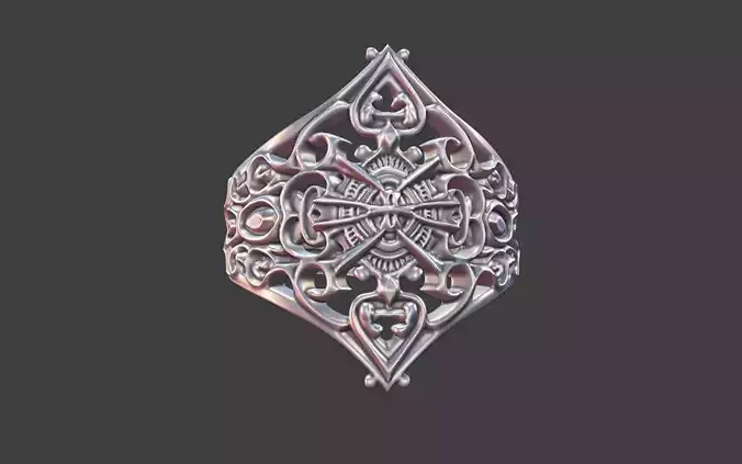 gothic style ornate ring