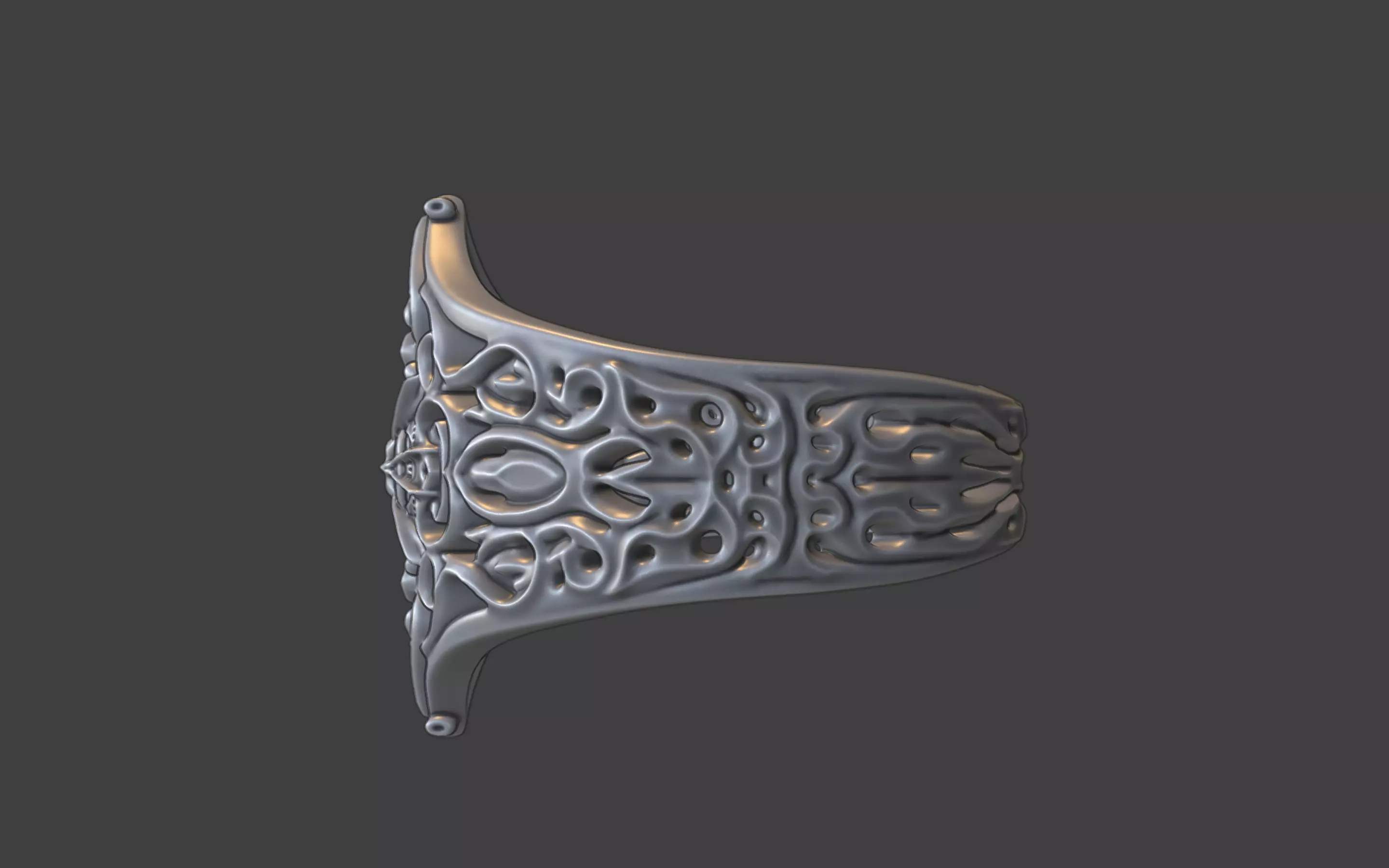 gothic style ornate ring 3D print model_18