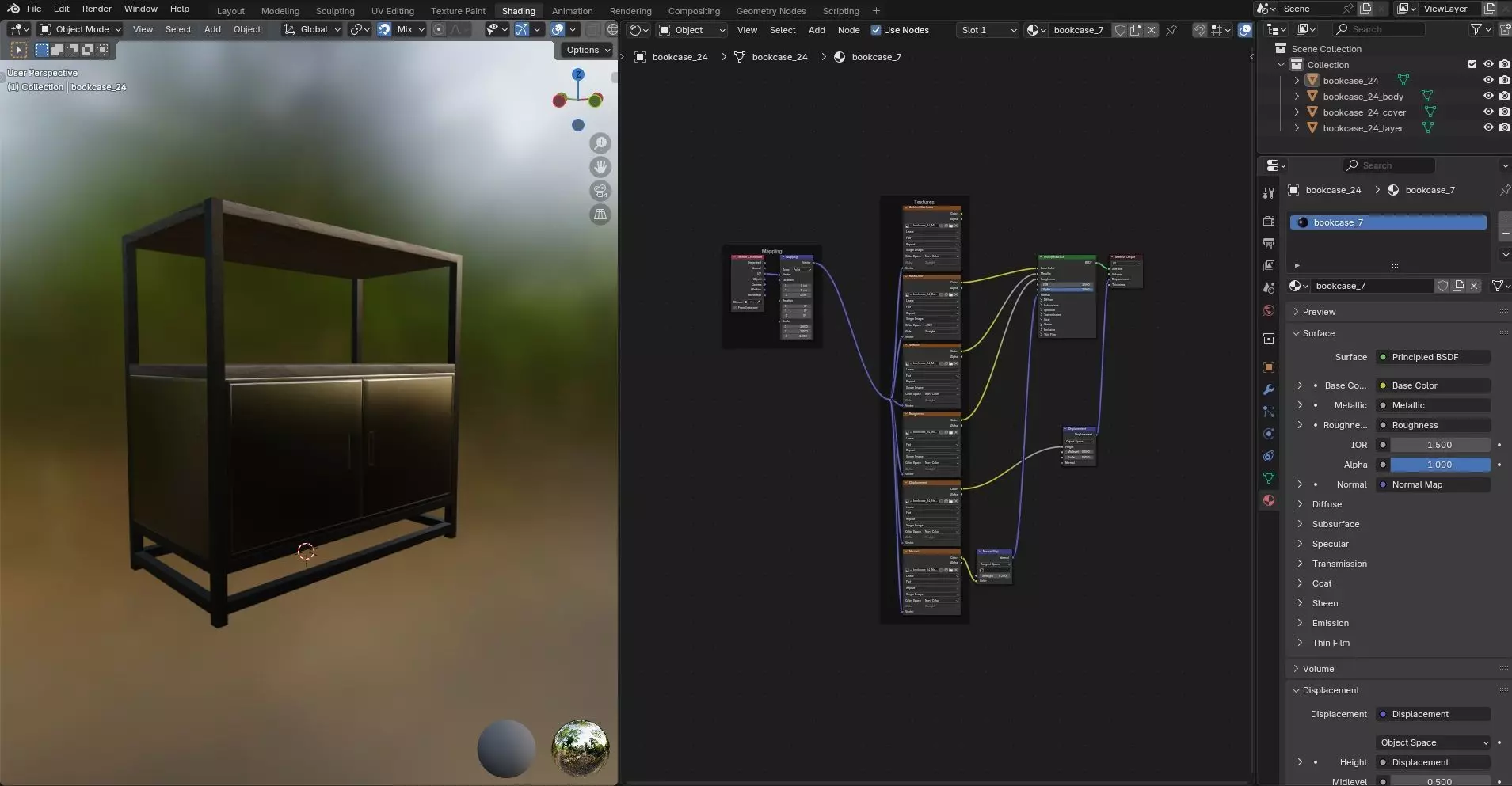 Bookcase CG24 3D model_12