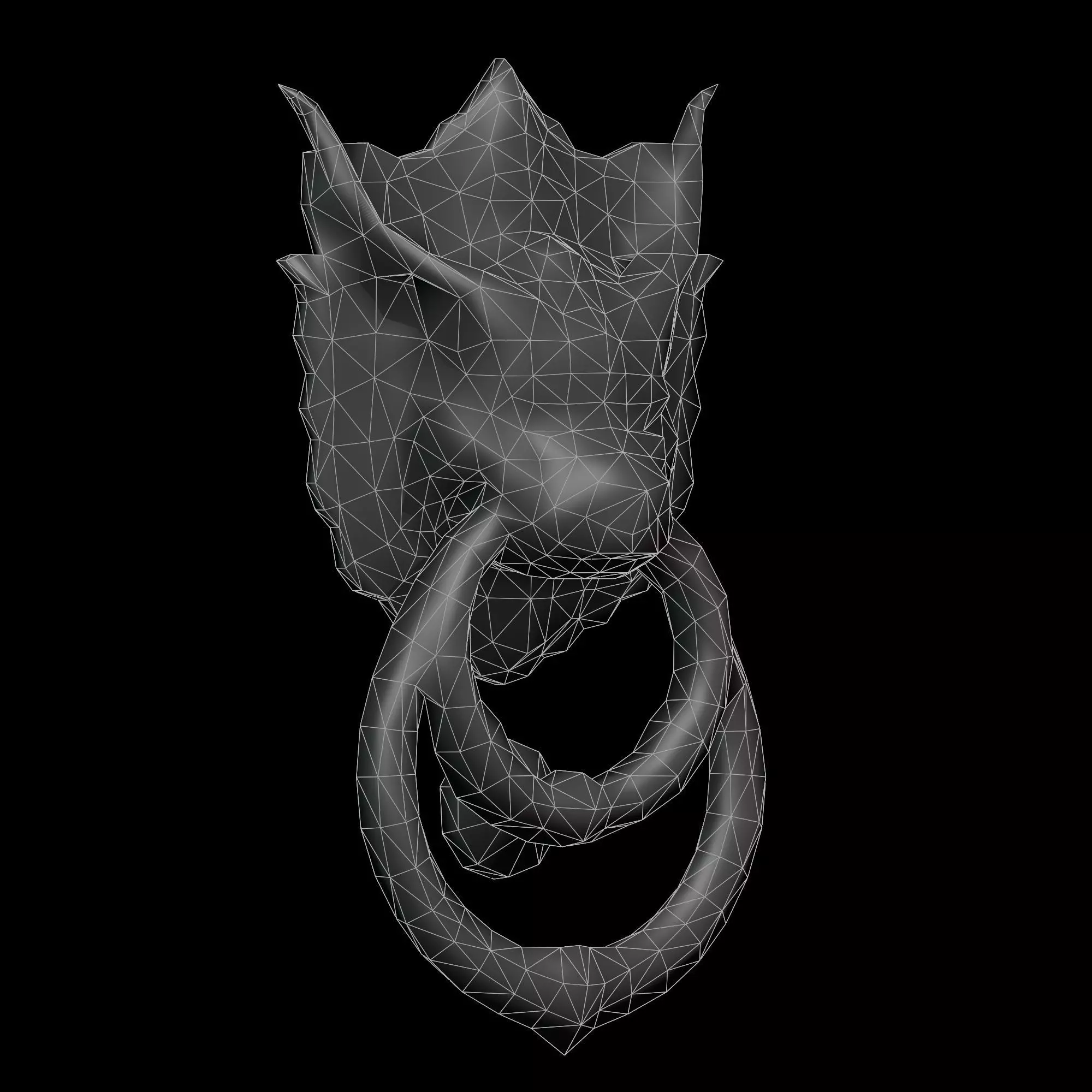 Ancient Wooden Door Handle Weathered Nepal  Artifact HANDLE01 Low-poly 3D model_17