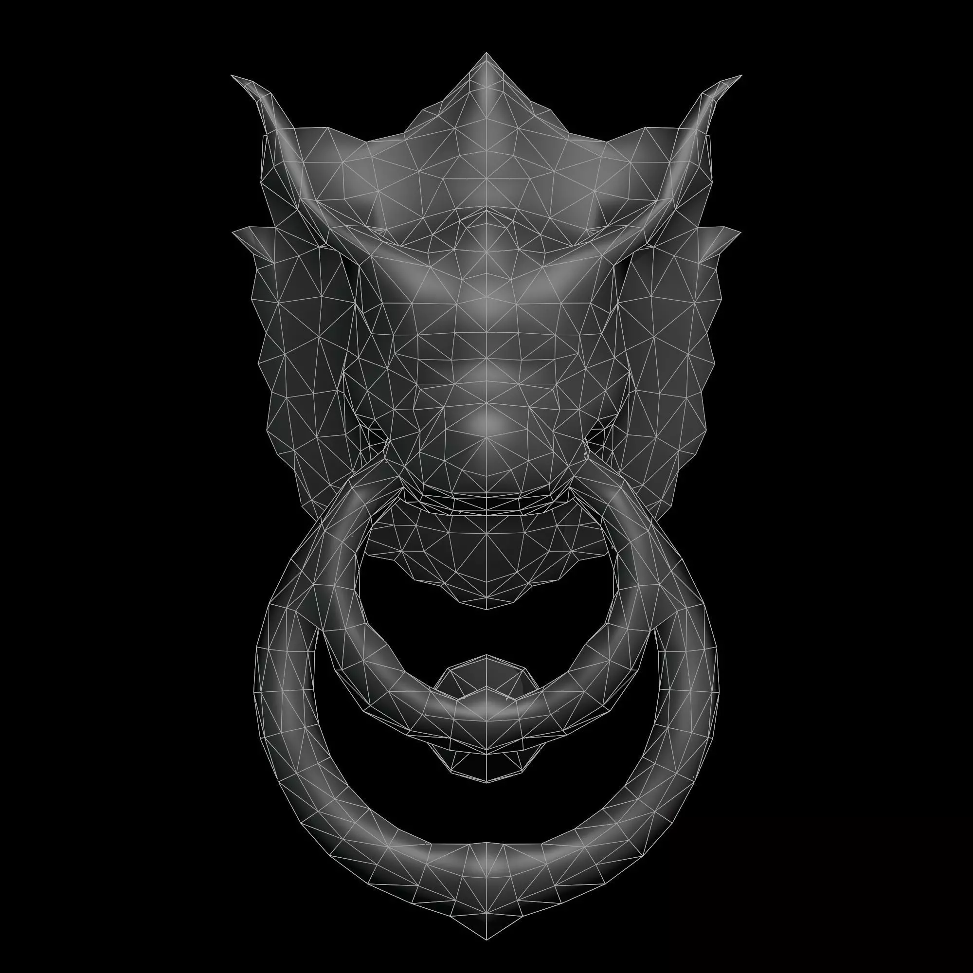 Ancient Wooden Door Handle Weathered Nepal  Artifact HANDLE01 Low-poly 3D model_15