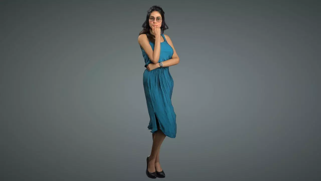 3d character model  woman Low-poly 3D model_5