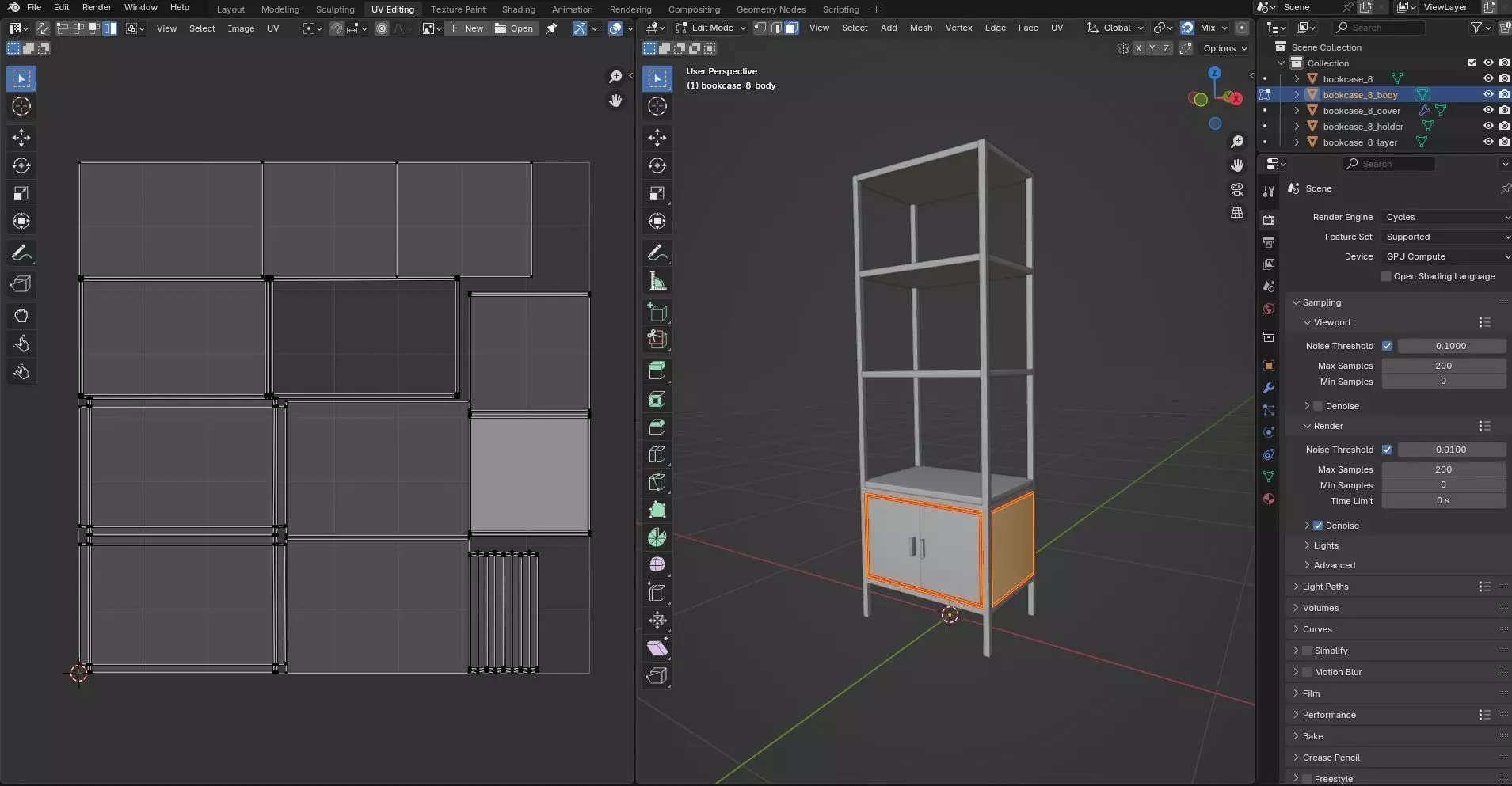 Bookcase CG25 3D model_10