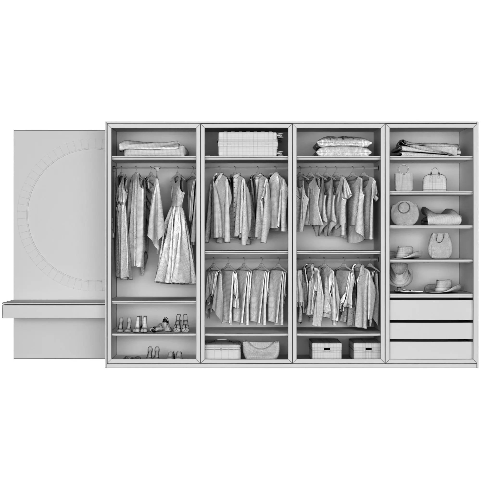 Wardrobe with filling 53 3D model_8
