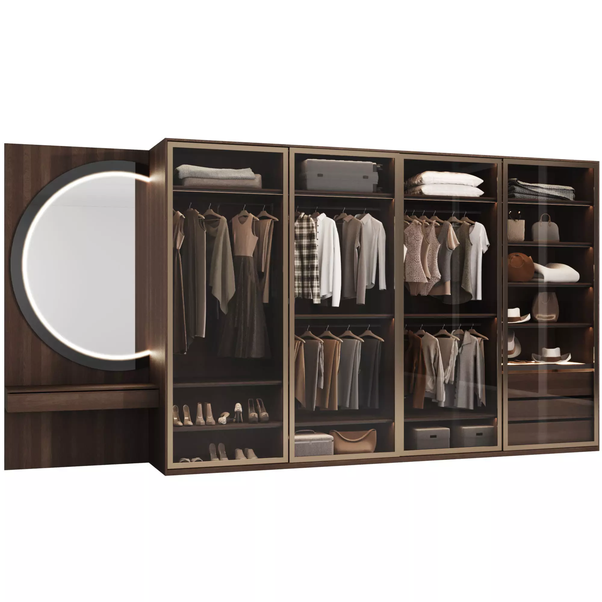 Wardrobe with filling 53 3D model_1