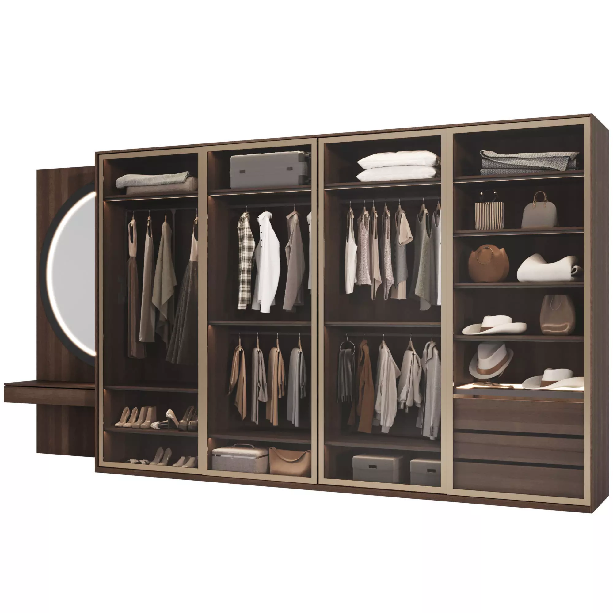 Wardrobe with filling 53 3D model_2