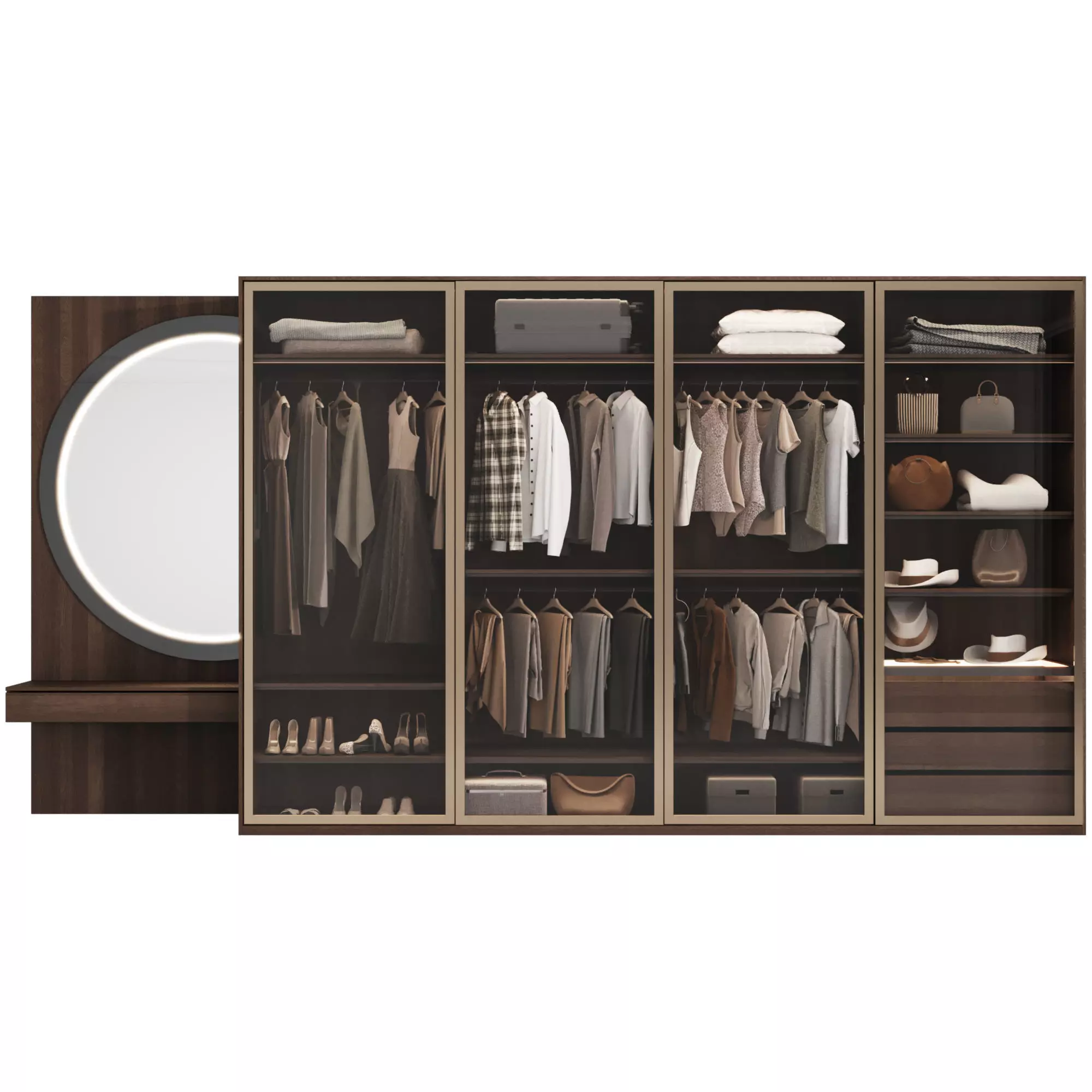 Wardrobe with filling 53 3D model_0