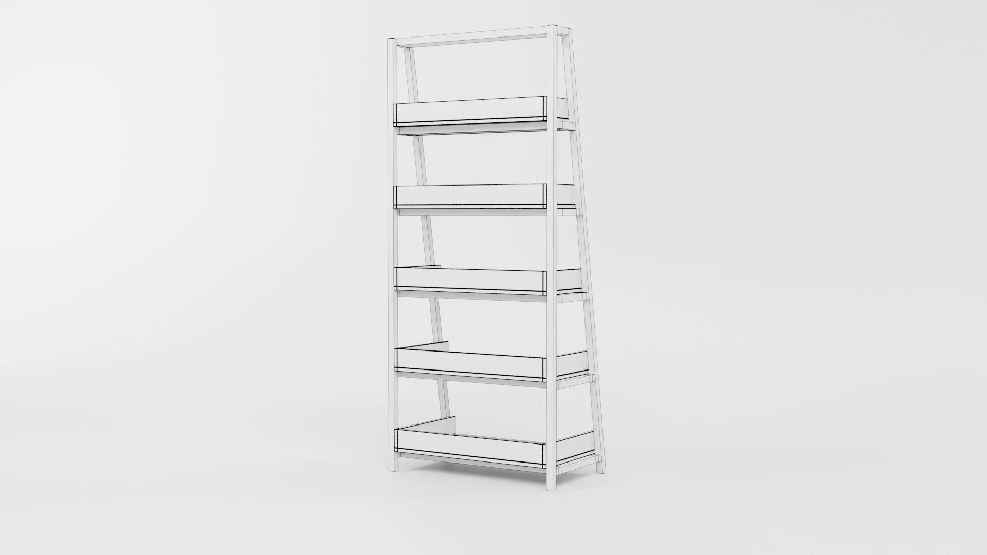 Bookcase CG26 3D model_6