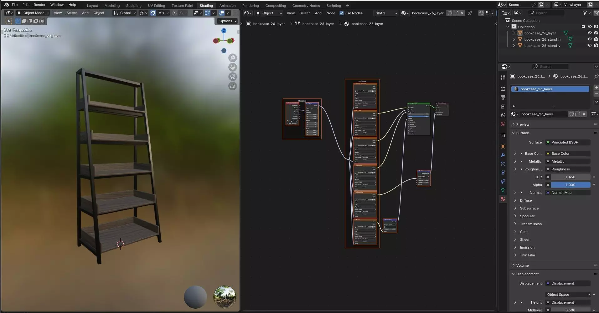 Bookcase CG26 3D model_11