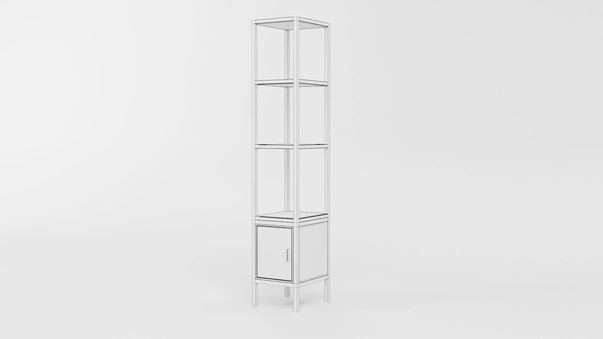 Bookcase CG27 3D model_5