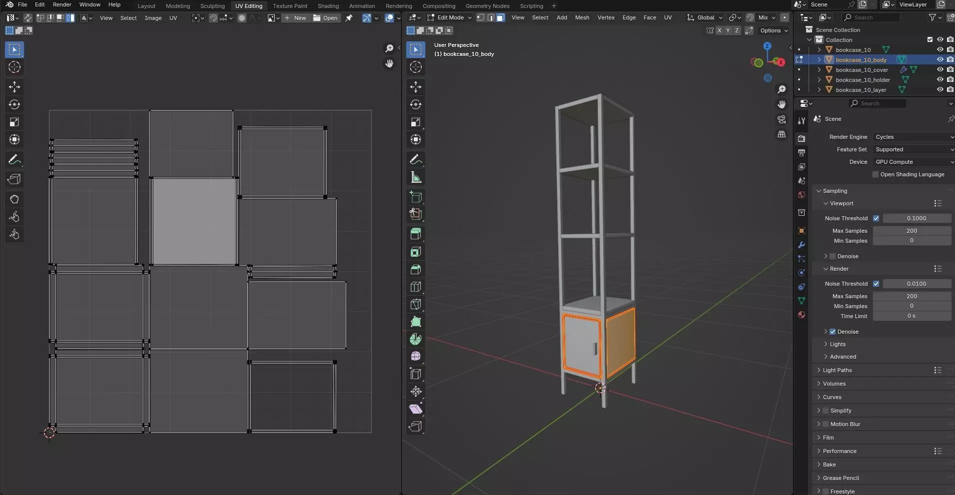 Bookcase CG27 3D model_10