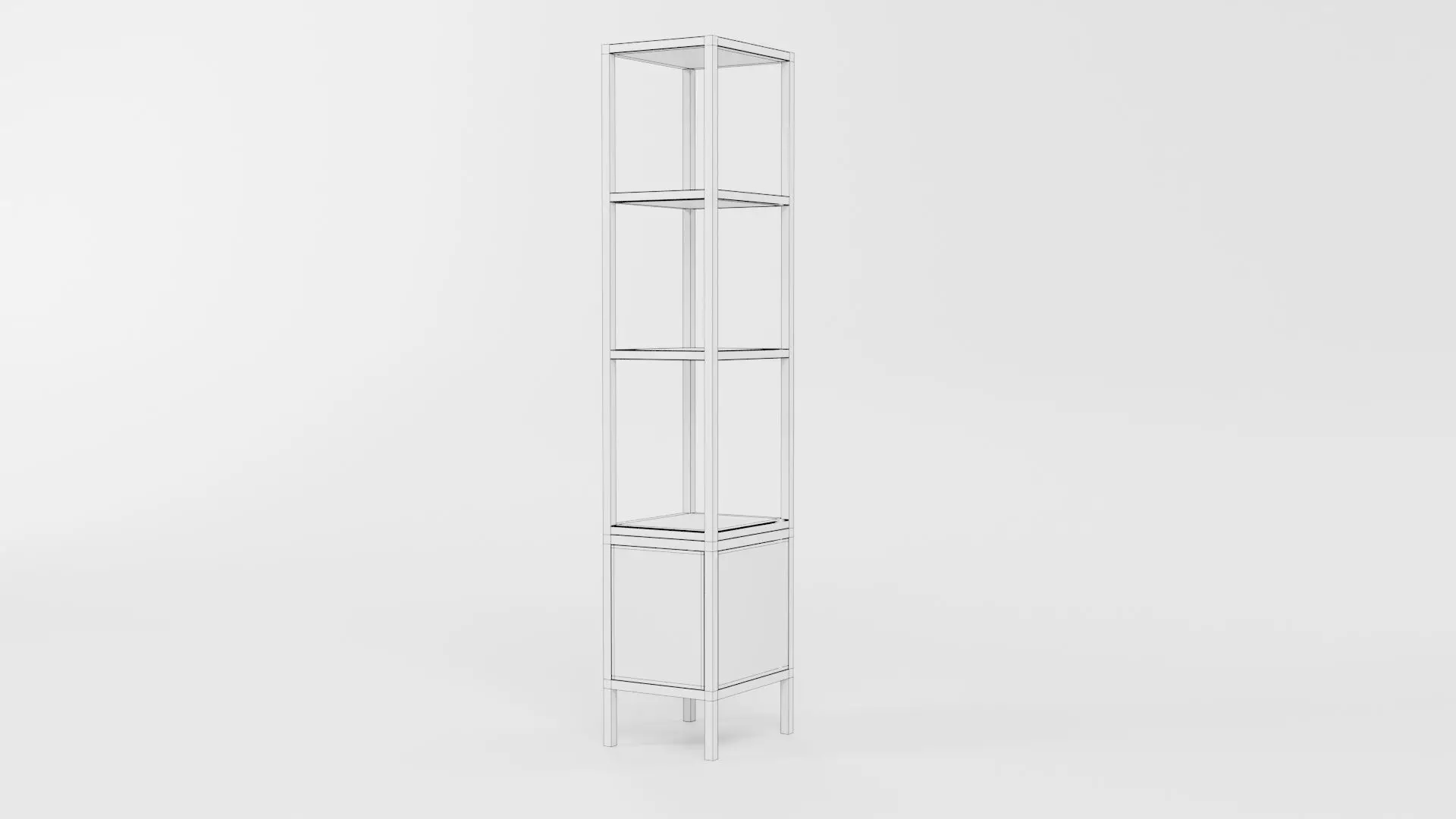 Bookcase CG27 3D model_6