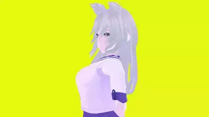 Anime Cat girl Student