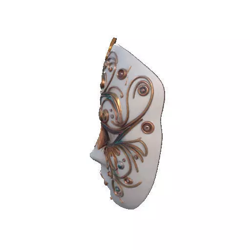 2332  Venetian Carnival Mask Color 3D Model  magic 3D print model_28