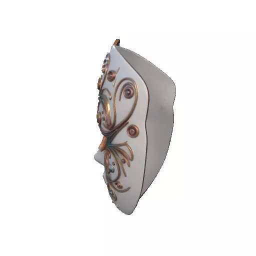 2332  Venetian Carnival Mask Color 3D Model  magic 3D print model_27