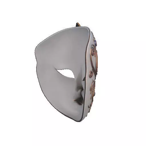 2332  Venetian Carnival Mask Color 3D Model  magic 3D print model_17
