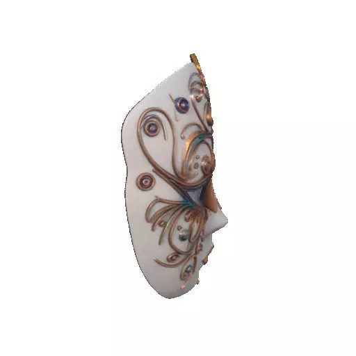 2332  Venetian Carnival Mask Color 3D Model  magic 3D print model_14