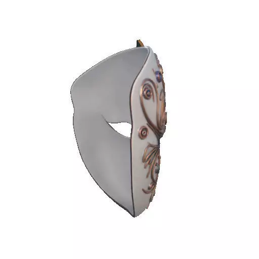 2332  Venetian Carnival Mask Color 3D Model  magic 3D print model_16