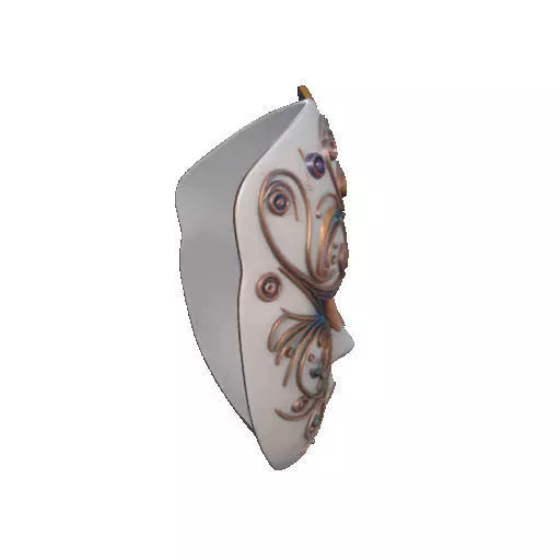 2332  Venetian Carnival Mask Color 3D Model  magic 3D print model_15